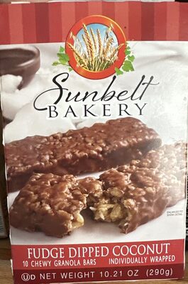 Fudge Dipped Coconut Chewy Granola Bars, Fudge Dipped Coconut