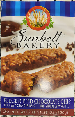 Fudge Dipped Chocolate Chip Chewy Granola Bars, Fudge Dipped Chocolate Chip