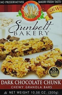 Dark Chocolate Chunk Chewy Granola Bars, Dark Chocolate Chunk
