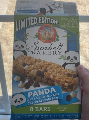 Panda White & Chocolate Chip Chewy Granola Bars, Panda White & Chocolate Chip