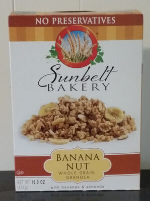 Banana Nut Whole Grain Granola With Bananas & Almonds, Banana Nut