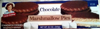 Chocolate Flavored Marshmallow Pies Sandwich Cookies, Chocolate