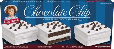 Chocolate Chip Creme Filled Chocolate Snack Cakes, Chocolate Chip