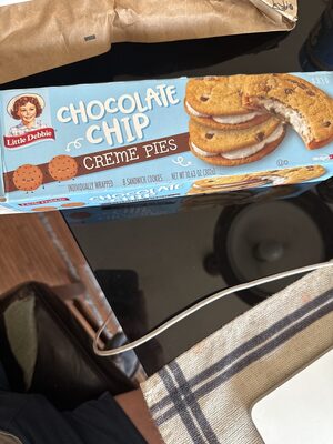 Chocolate Chip Creme Pies Sandwich Cookies, Chocolate Chip