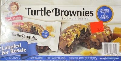 Caramel Peanuts & Fudge Topping Turtle Brownies, Caramel Peanuts & Fudge Topping