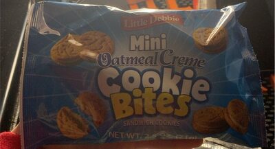 Oatmeal Creme Mini Cookie Bites Sandwich Cookies, Oatmeal Creme