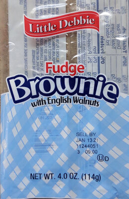 Fudge Brownie With English Walnuts, English Walnuts