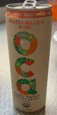 Watermelon Kiwi Plant-Based Energy Drink, Watermelon Kiwi