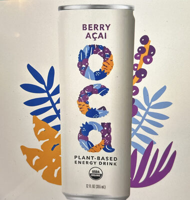 Berry Acai Plant-Based Energy Drink, Berry Acai