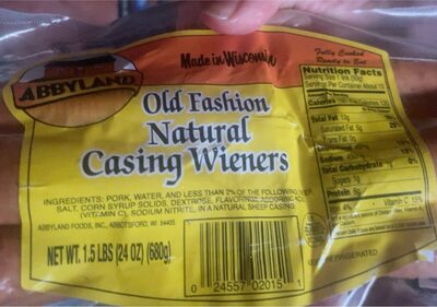 Old Fashion Natural Casing Wieners, Old Fashion