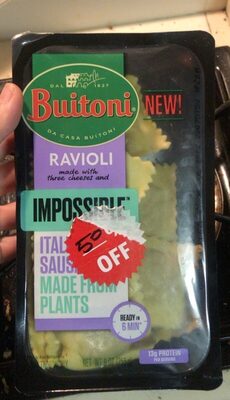 Impossible Italian Sausage Made From Plants Ravioli