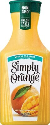 Simply Orange w/ Mango Juice Bottle, 52 fl oz