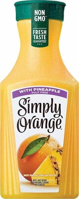 Simply Orange w/ Pineapple Juice Bottle, 52 fl oz