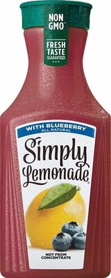 Lemonade With Blueberry Juice Blend, Lemonade With Blueberry