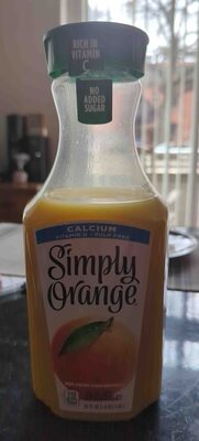Simply Orange Juice Calcium Bottle, 52 fl oz