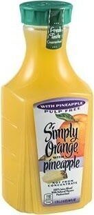 100% Juice Blend With Natural Flavors Pasteurized, Pineapple