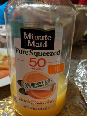 No Pulp Pure Squeezed Orange Juice Beverage, No Pulp