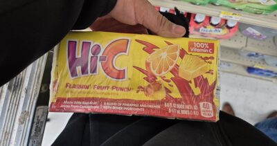 Hi-C Flashin Fruit Punch Cartons, 6 Fl Oz, 8 Pack, Pineapple; Orange