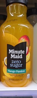 Minute Maid Zero Sugar Mango Passion Fruit Bottle, 52 Fl Oz, Mango