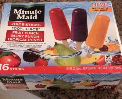 Juice Sticks, Fruit Punch, Berry Punch, Tropical Punch