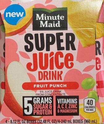 Fruit Punch Super Juice Drink, Lemon; Apple; Grape; Pineapple; Mango