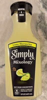 Mixology Lime Margarita Mocktail & Mixer, Lime; Orange