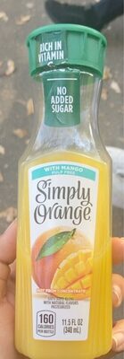 Simply Orange, 100% Juice Blend, Orange Mango