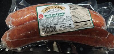 Pepper Jack Cheese Smoked Pork Sausage, Pepper Jack Cheese