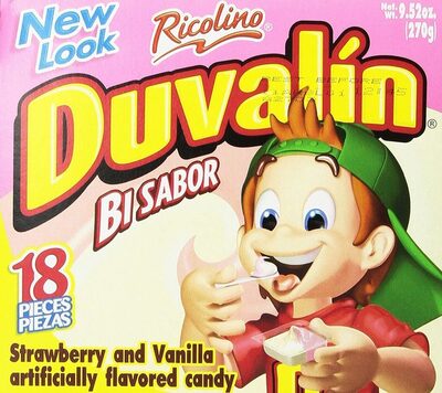 Strawberry And Vanilla Flavored Candy Duvalin, Strawberry And Vanilla