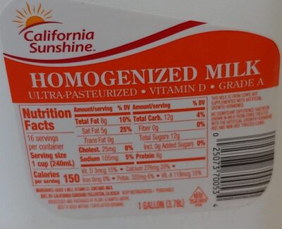 Homogenized Milk