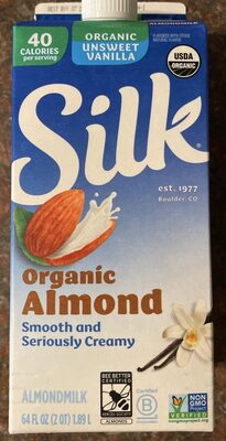 Unsweetened Vanilla Organic Almondmilk, Unsweetened Vanilla
