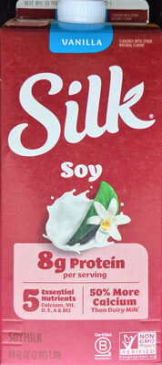 Silk Vanilla Soymilk 64oz, Extended Shelf Life