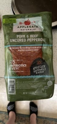 Pork & Beef Uncured Pepperoni, Pork & Beef