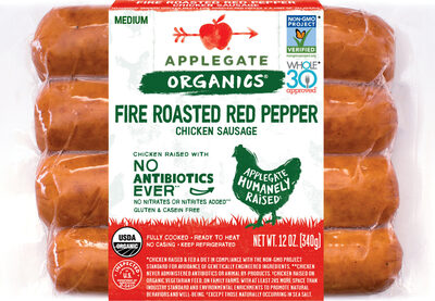 Fire Roasted Red Pepper Chicken Sausage, Fire Roasted Red Pepper