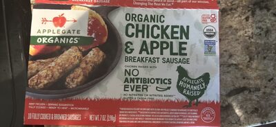 Chicken & Apple Organic Breakfast Sausage, Chicken & Apple