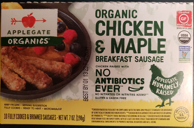 Organic Chicken & Maple Breakfast Sausage, Chicken & Maple