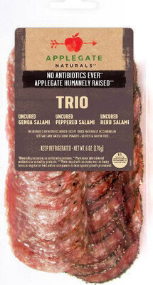 Salami Trio, Uncured Genoa, Uncured Peppered, Uncured Herb
