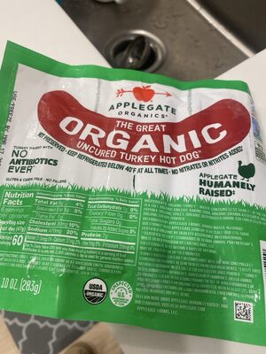 The Great Organic Uncured Turkey Hot Dog, Uncured Turkey