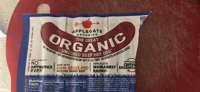 The Great Organic Uncured Beef Hot Dog, Beef