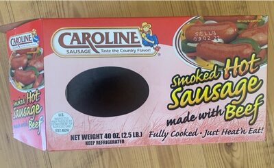 Smoked Hot Beef Sausage, Smoked Hot Beef