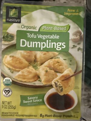 Tofu Vegetable Organic Dumplings, Tofu Vegetable