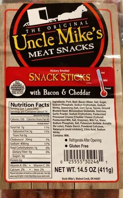 The Original With Bacon & Cheddar Snack Meat Sticks, The Original With Bacon & Cheddar