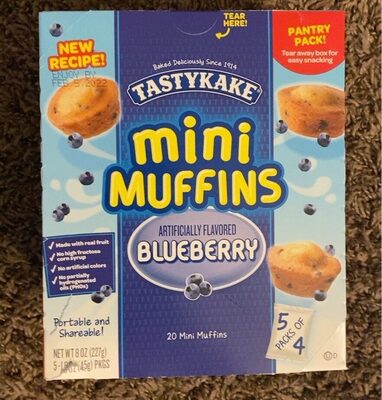 Blueberry Flavored Mini Muffins, Blueberry