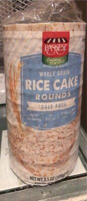 Salt Free Whole Grain Rice Cake Rounds, Salt Free Whole Grain