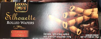 Chocolate Lined Rolled Wafers, Chocolate