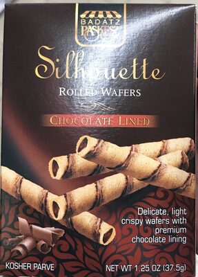Chocolate Lined Rolled Wafers, Chocolate