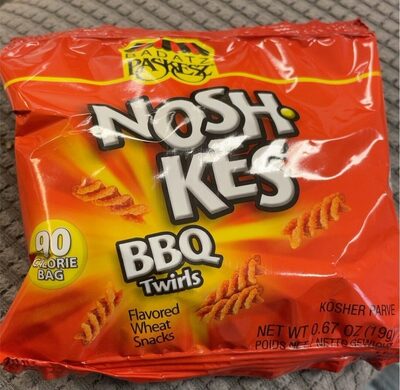 Nosh-Kes BBQ Twirls Flavored Wheat Snacks, BBQ