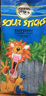 Raspberry Sour Candy Sticks, Raspberry