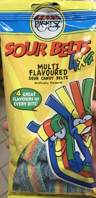 Multi Flavored Sour Candy Belts