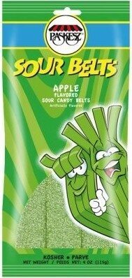Apple Flavored Sour Candy Belts, Apple